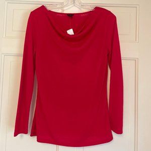 NWT Ann Taylor Cowl Drape Long Sleeve Top